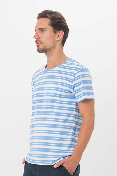 Basic Men Shirt Blue Stripe - By The Sea Bali