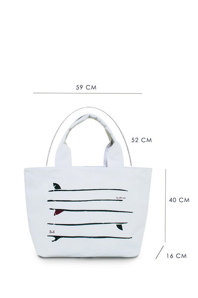 By The Sea Canvas Bag Grey