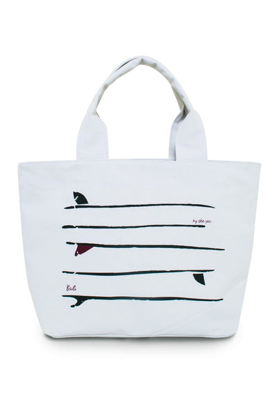 By The Sea Canvas Bag Grey