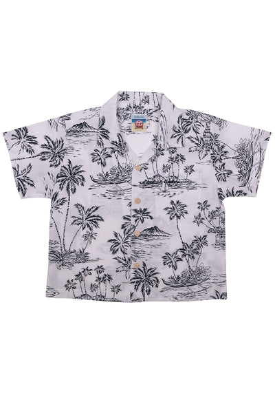 Kid's Bali Tropical Shirt S/S Navy