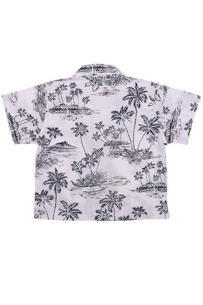 Kid's Bali Tropical Shirt S/S Navy