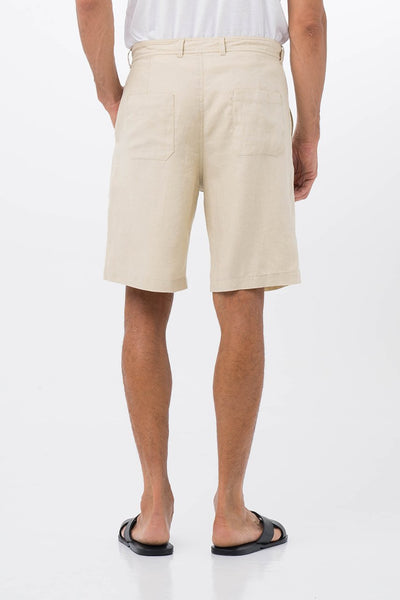 Men Linen bermuda Beige