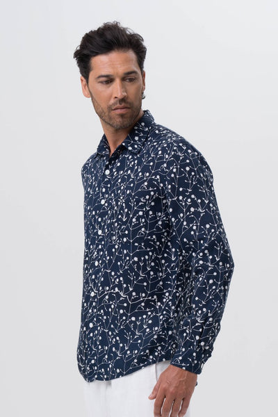 Bintan Linen Shirt L/S Navy