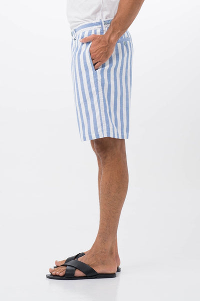 Men's Stripe Linen Bermuda