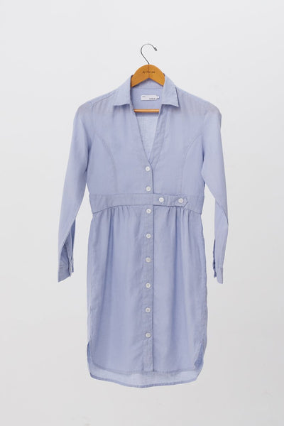 Linen Shirt L/S Dress Blue