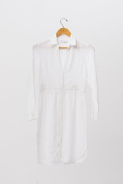 Linen Shirt L/S Dress White