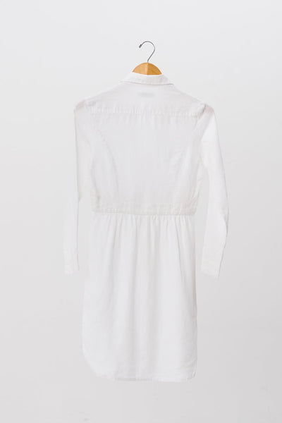 Linen Shirt L/S Dress White