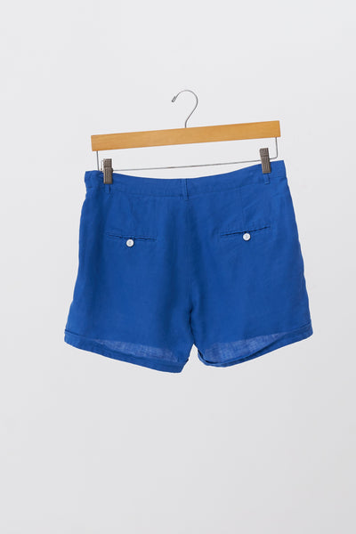 Linen Short Pants Blue