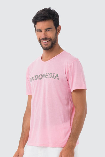 Basic Men T-shirt Pink Indonesia - By The Sea Bali