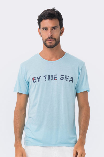 Basic Men T-shirt Blue - By The Sea Bali