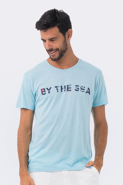 Basic Men T-shirt Blue - By The Sea Bali