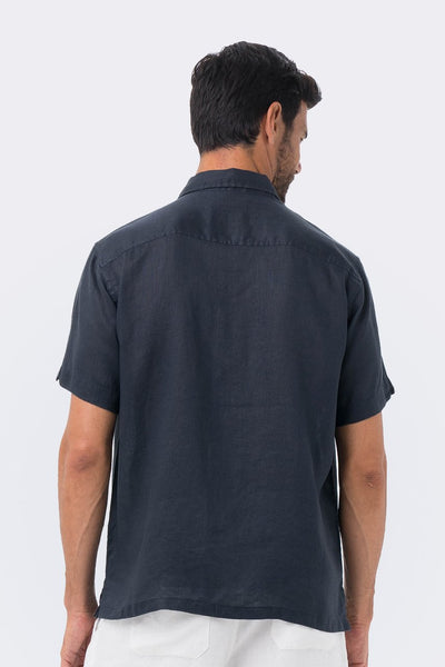 Maui Linen Shirt S/S Navy