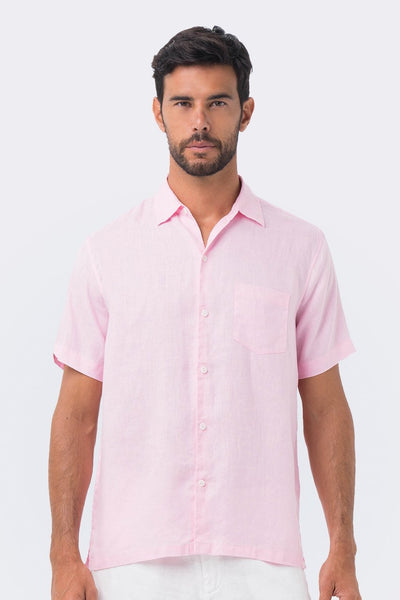 Maui Linen Shirt S/S Pink