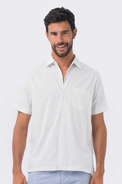 Liberty Shirt S/S White Polka Dot