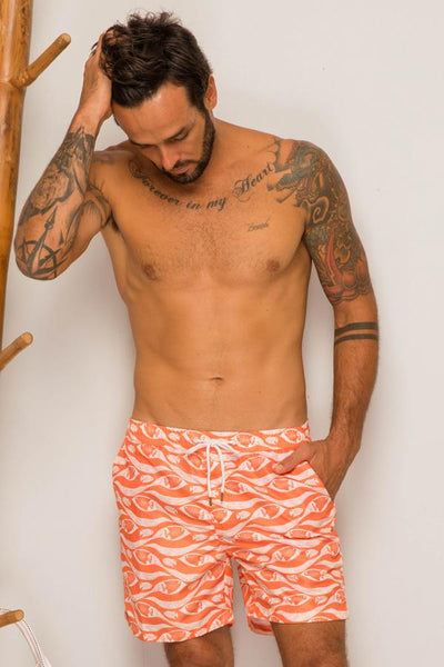 Men's Swimming Trunk Orange