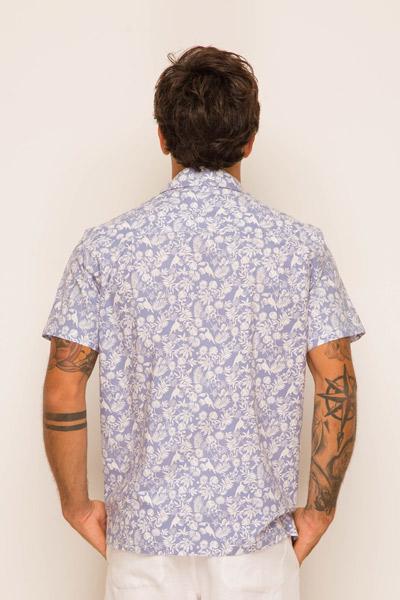 Bali Tropical Shirt S/S Blue - By The Sea Bali