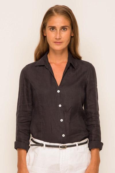 Angra Linen Shirt L/S Navy - By The Sea Bali