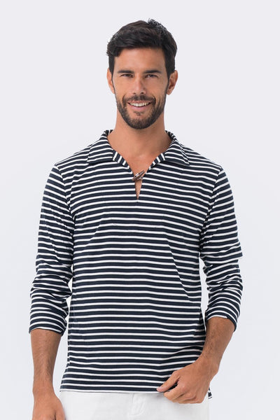 Nautical Stripe Pullover Navy