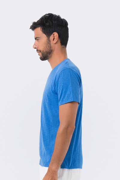 Basic T-shirt V-neck Blue - By The Sea Bali