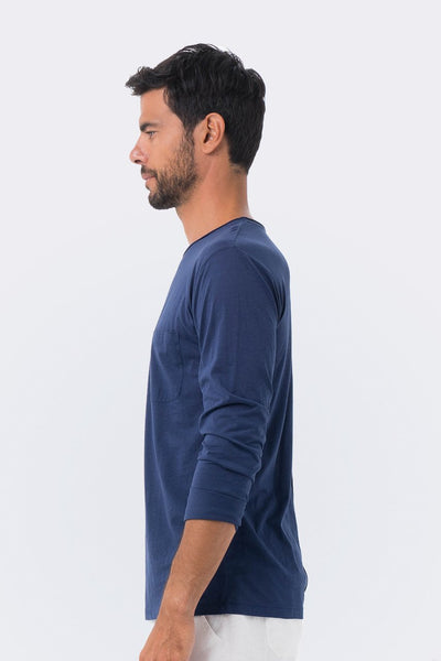 Basic light jersey L/S T-shirt Navy - By The Sea Bali