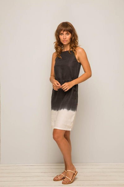 Ombre linen dress Navy