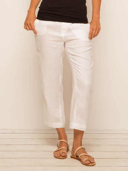 Chiara Linen Pants White