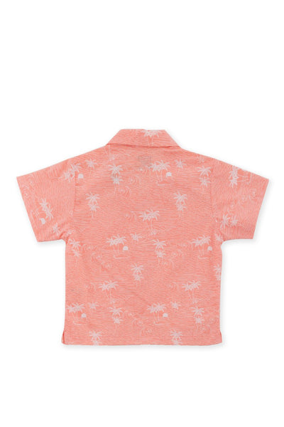 Bali Tropical Shirt S/S Orange - By The Sea Bali