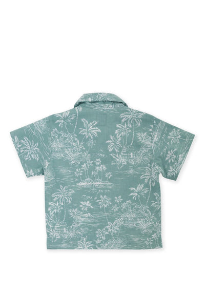 Bali Tropical Shirt S/S Green - By The Sea Bali