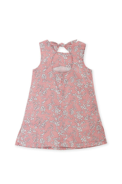 Kids Dress with a tie on the back Pink