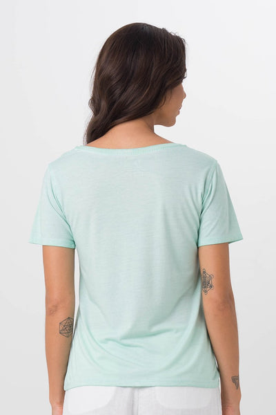 Basic V-Neck T-Shirt Green - By The Sea Bali