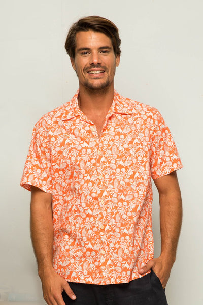 Bali Tropical Shirt S/S Coral - By The Sea Bali