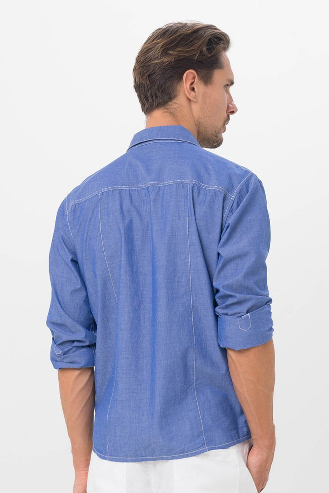 Denim Blue Shirt L/S - By The Sea Bali