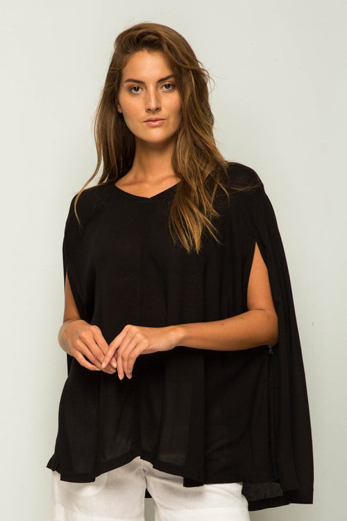 Lily Cape Shirt Black