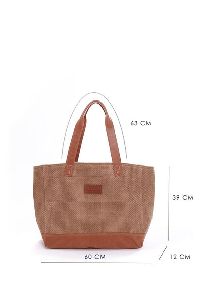 Sisal Bag w leather