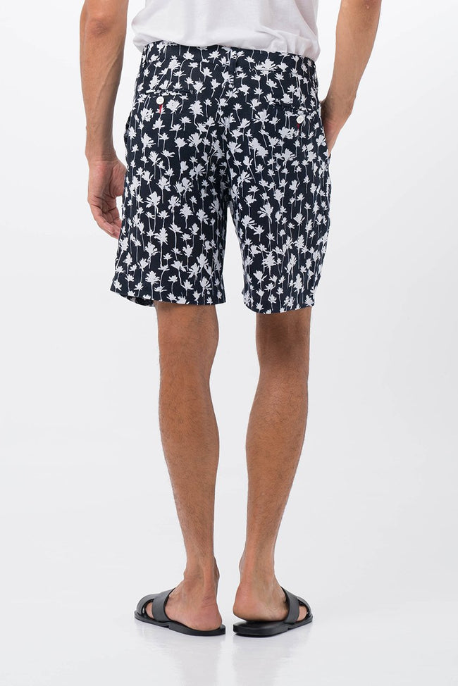 Palm Linen Bermuda Navy