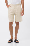 Men Linen bermuda Beige