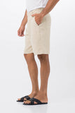 Men Linen bermuda Beige