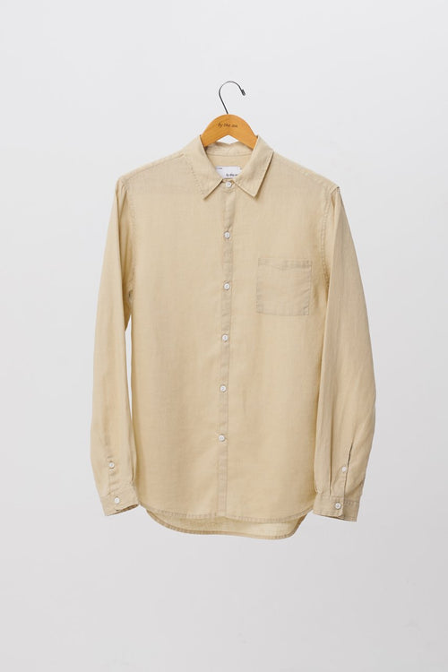 Men Linen Shirt L/S Khaki