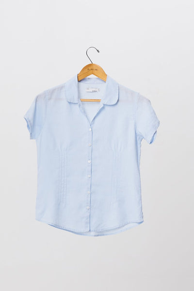 Nara Linen Shirt S/S Blue