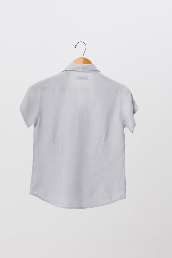 Nara Linen Shirt S/S Grey