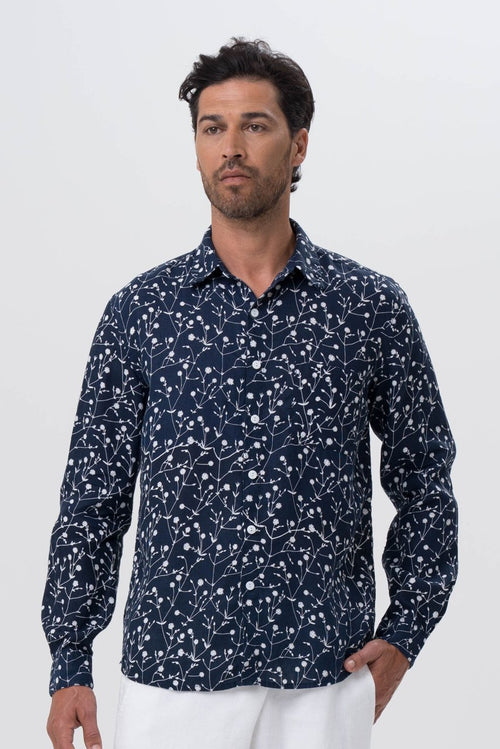 Bintan Linen Shirt L/S Navy
