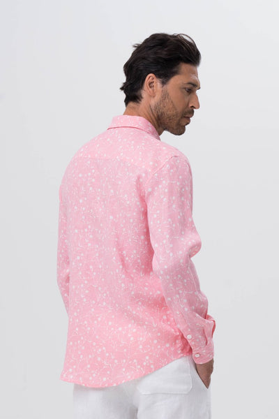 Bintan Linen Shirt L/S Pink - By The Sea Bali
