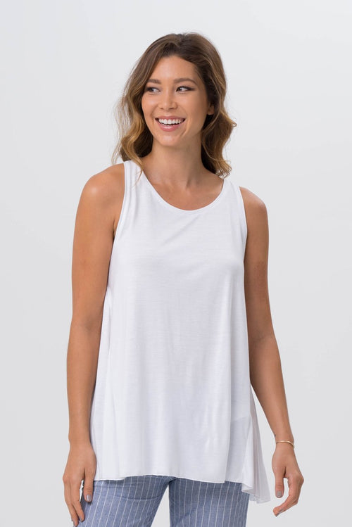 Lucita Trapezium Top  White