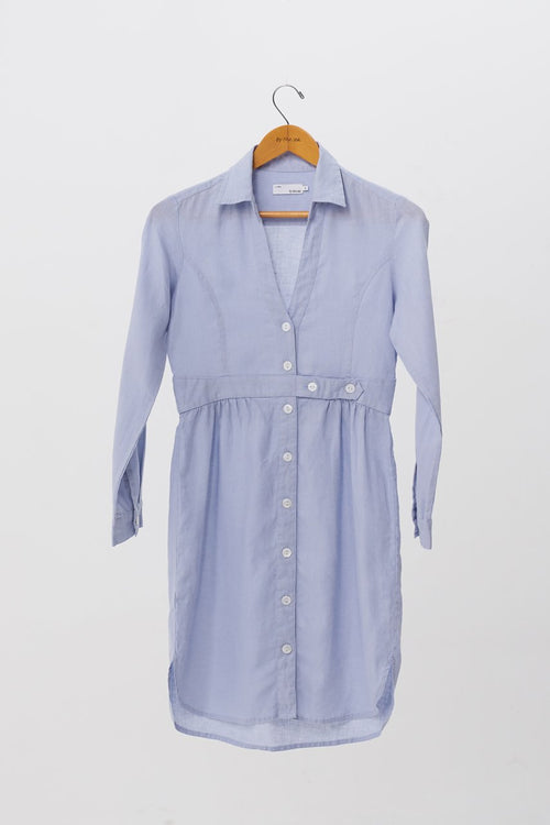 Linen Shirt L/S Dress Blue