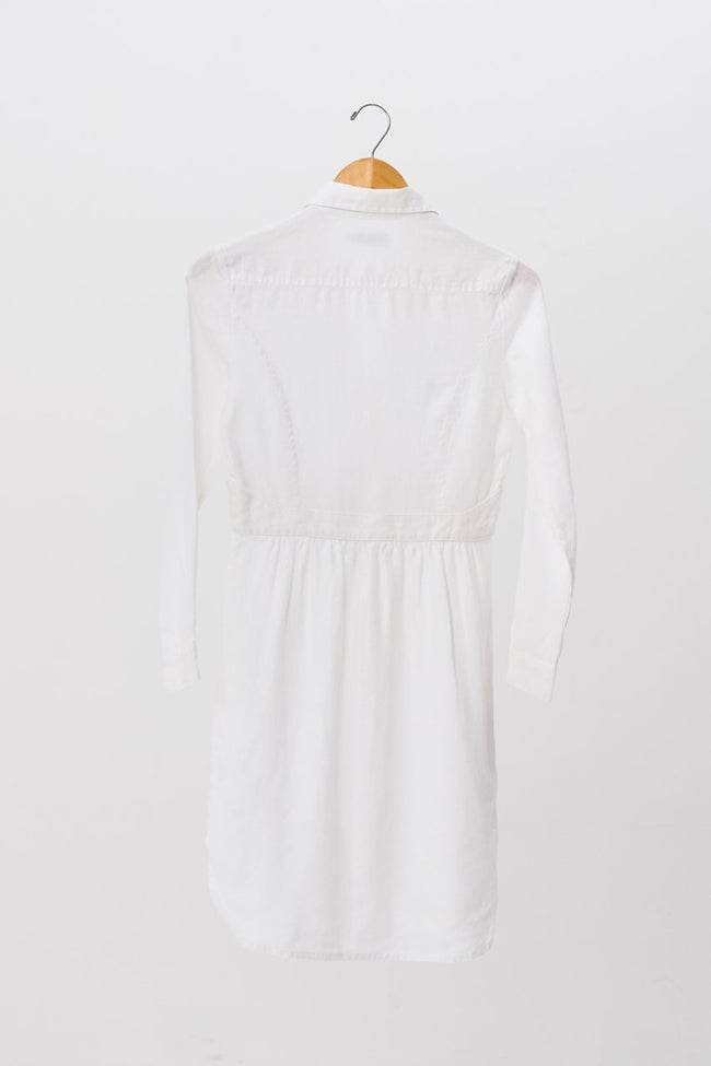 Linen Shirt L/S Dress White