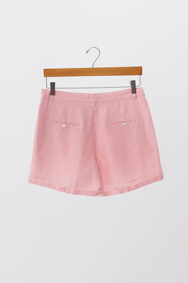 Linen Short Pants Pink