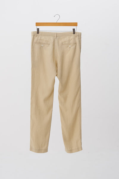 Mens Linen Trousers Beige