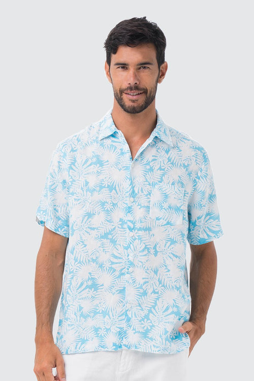 Maui Linen Shirt S/S Aqua