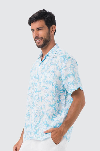 Maui Linen Shirt S/S Aqua
