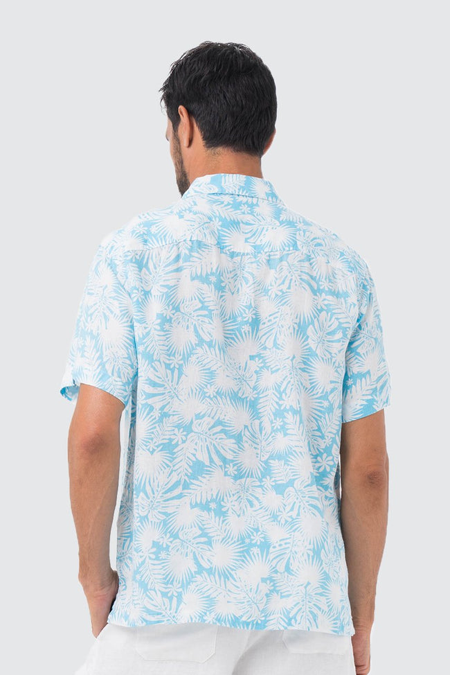 Maui Linen Shirt S/S Aqua